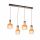 4er Pendelleuchte "FUNDA" amber
