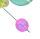 1 x Glasball - klein pink - zu 1085161