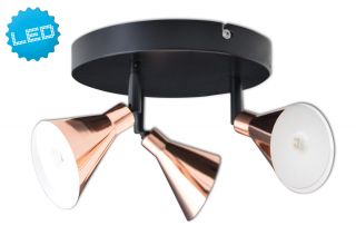 3er LED-Wand-u. Deckenspot "Copper"