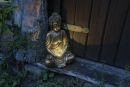LED-Deko-Solarleuchte "Buddha" h: 30,5cm goldfarben