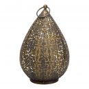 LED Dekoleuchte h: 27,8cm antik-gold
