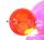 1 x Glasball - klein orange - zu 1085161+7026461